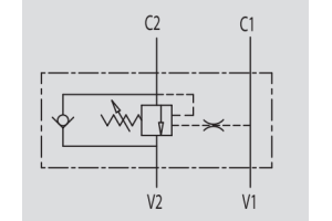 Zawór przeciążeniowo-blokujący VBCD 3/8" BSPP SE, Rozmia
