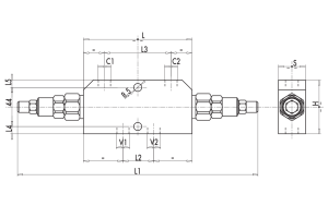 Zawór przeciążeniowo-blokujący VBCD DE, Rozmiar gwintu: 