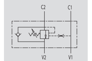 Zawór przeciążeniowo- blokujący VBCD 1/4" BSPP SE A, Roz