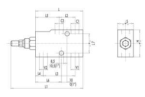 Zawór przeciążeniowo- blokujący VBCD 1/4" BSPP SE A, Roz