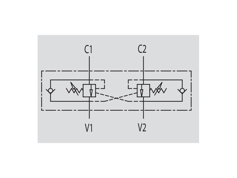 Zawór przeciążeniowo-blokujący VBCD 1/4" BSPP DE A, Rozm