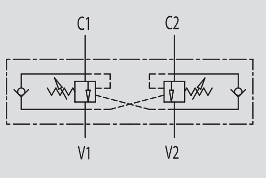 Zawór przeciążeniowo-blokujący VBCD 3/4" BSPP DE A, Rozm