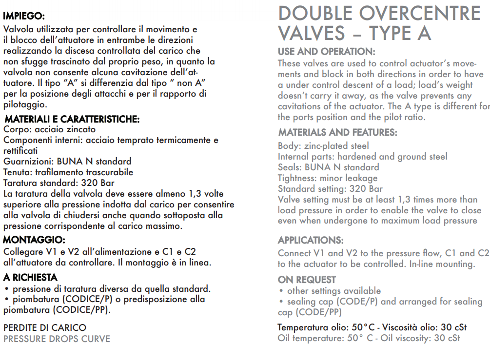 Zawór przeciążeniowo-blokujący VBCD 3/4" BSPP DE A, Rozm