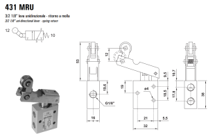 Zawór ręczny 431/451 MRU, Elektrozawory - pozycje zaworu: 