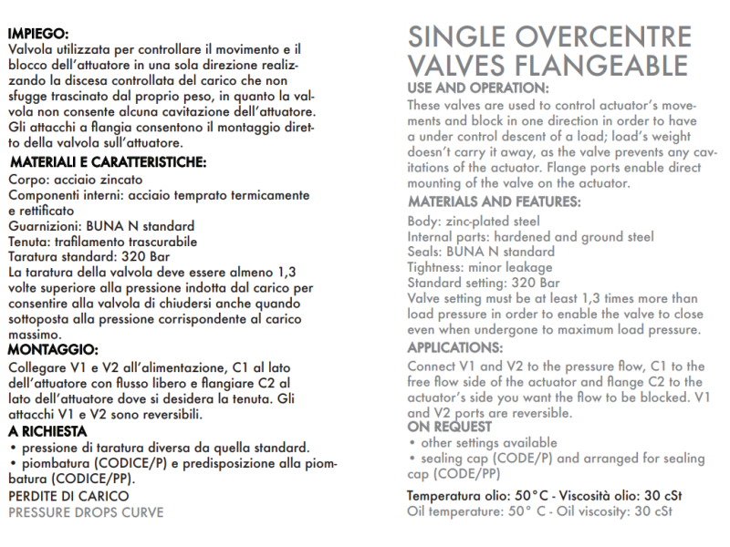 Zawór przeciążeniowo-blokujący VBCD 3/8" BSPP SE FL, Roz