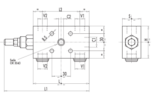 Zawór przeciążeniowo-blokujący VBCD 3/8" BSPP SE FL, Roz
