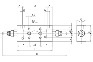 Zawór przeciążeniowo-blokujący VBCD 3/8" BSPP DE FL, Roz