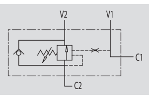 Zawór przeciążeniowo-blokujący VBCD 3/8" BSPP SE FLV, Ro