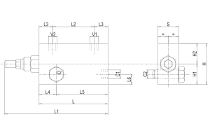 Zawór przeciążeniowo-blokujący VBCD 3/8" BSPP SE FLV, Ro