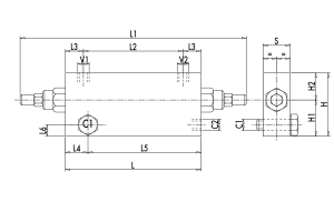 Zawór przeciążeniowo-blokujący VBCD 3/8" BSPP DE FLV, Ro