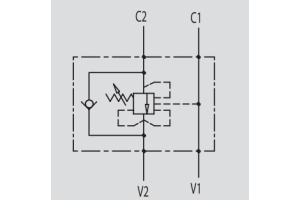 Zawór przeciążeniowo-blokujący VBCD 3/8" BSPP SE CC, Roz