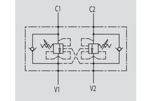 Zawór przeciążeniowo-blokujący VBCD 3/8" BSPP DE CC, Roz