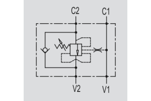 Zawór przeciążeniowo-blokujący VBCD 1/4" BSPP SE A CC, R
