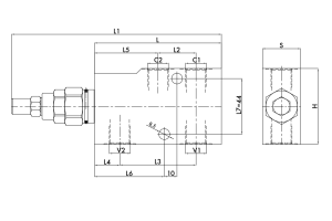 Zawór przeciążeniowo-blokujący VBCD 1/4" BSPP SE A CC, R