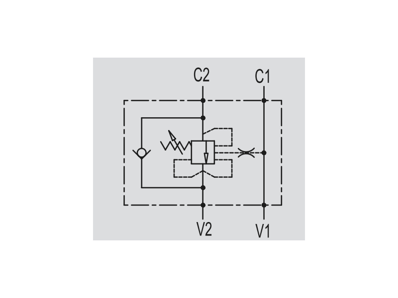 Zawór przeciążeniowo-blokujący VBCD 3/8" BSPP SE FL CC, 