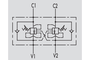 Zawór przeciążeniowo-blokujący VBCD 3/8" BSPP DE FL CC, 