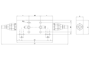 Zawór przeciążeniowo-blokujący VBCD 3/8" BSPP DE FL CC, 