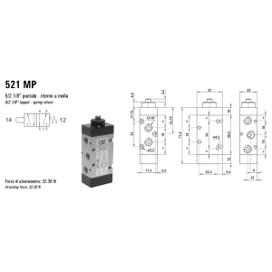 Zawór sterowany mechanicznie 321/521 MP, Elektrozawory - po