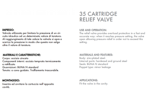 Zawór przelewowy nabojowy 35, Ciśnienie: 50-300 BAR