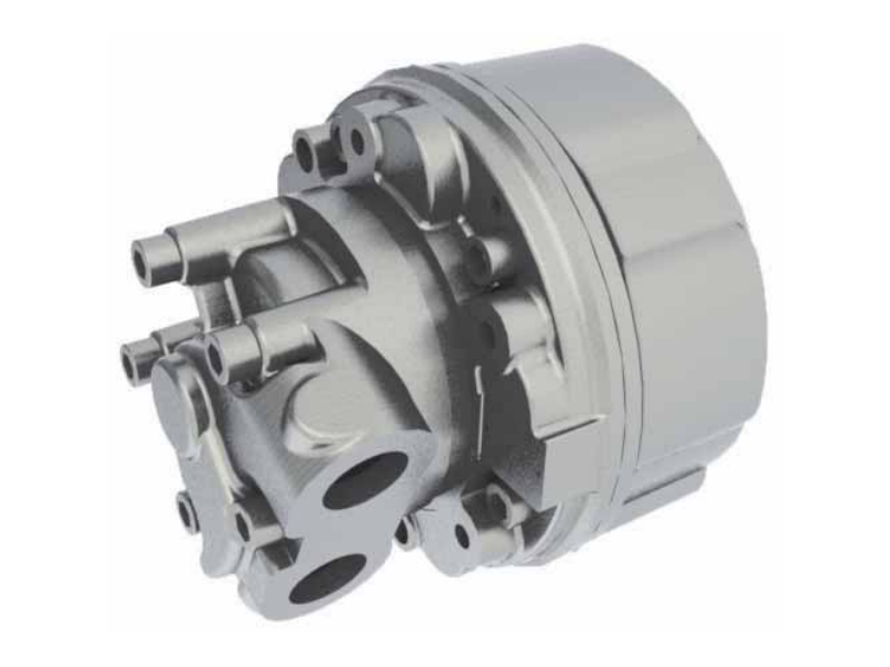 Silnik hydrauliczny z tłokiem radialnym o stałym momencie