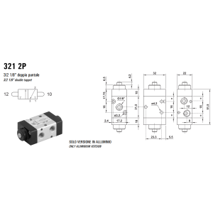 Zawór sterowany mechanicznie 321/521 2P, Elektrozawory - po