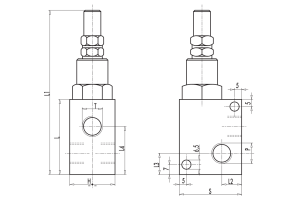 Lekki zawór przelewowy, Wymiary zaworów: 3/8'' L