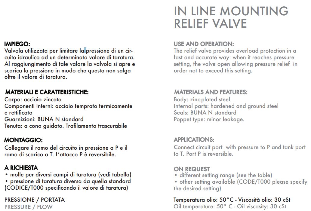 Zawór przelewowy w lini