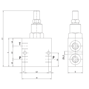Zawór przelewowy w lini