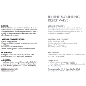 Zawór przelewowy w lini VMP L D5, Wymiary zaworów: 1/2"