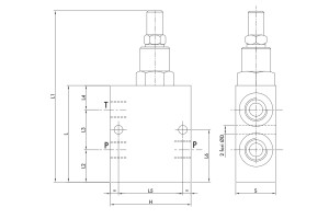 Zawór przelewowy w lini VMP L D5, Wymiary zaworów: 1/2"