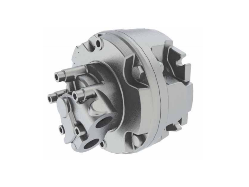 Silnik hydrauliczny z tłokiem radialnym o stałym momencie