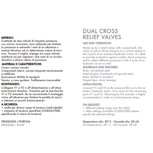 Podwójny zawór przelewowy krzyżowy VAU 1/4" BSPP, Rozmiar