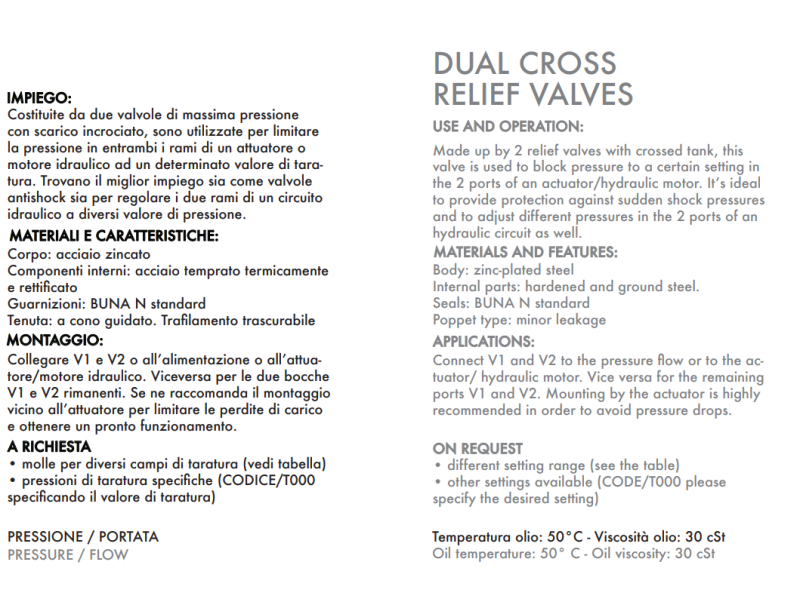 Podwójny zawór przelewowy krzyżowy VAU 1/4" BSPP, Rozmiar