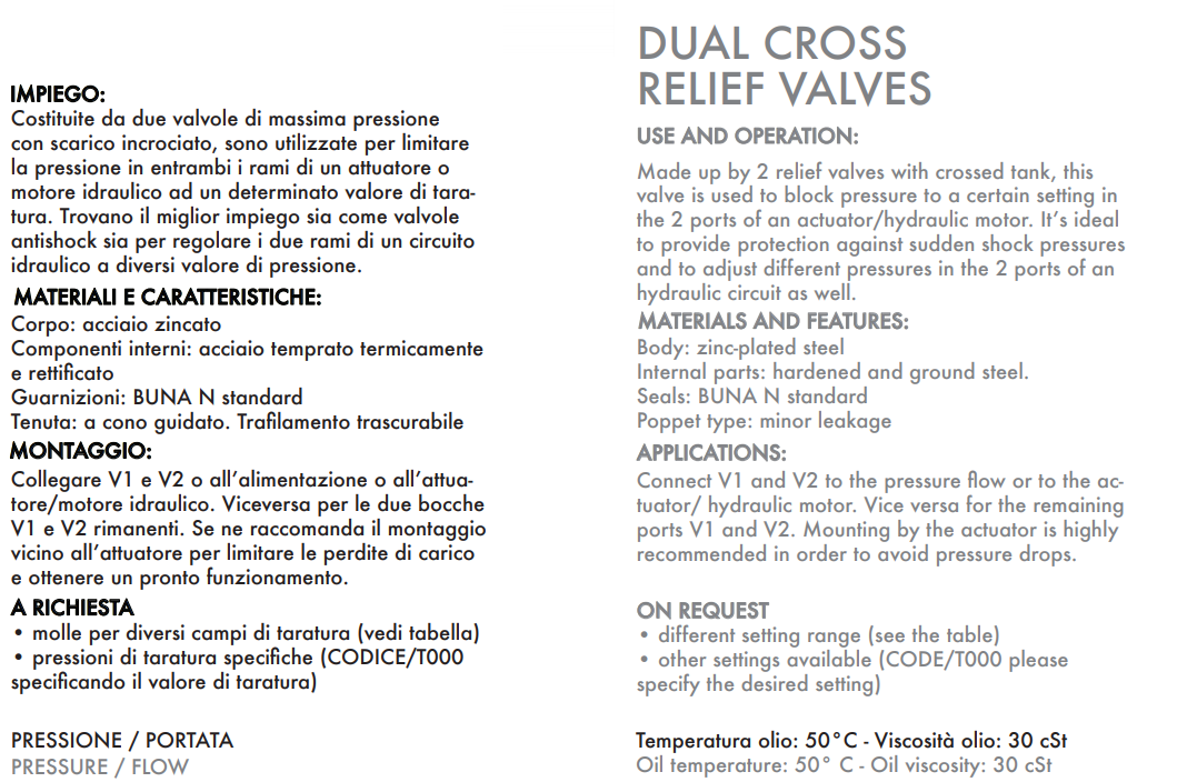 Podwójny zawór przelewowy krzyżowy VAU 1/4" BSPP, Rozmiar