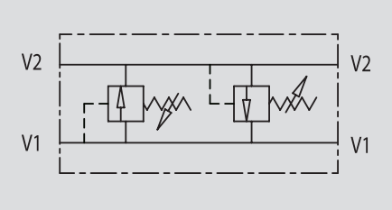 Podwójny zawór przelewowy krzyżowy 1”, Rozmiar gwintu: