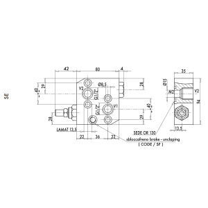 Podwójny zawór przelewowy krzyżowy VAU 1/2" BSPP SE OMP/O
