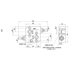 Podwójny zawór przelewowy krzyżowy VAU 1/2" BSPP SE OMP/O