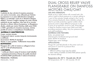 Podwójny zawór przelewowy krzyżowy rozkładany OMS/OMT, Wymiary zaworów: 3/4