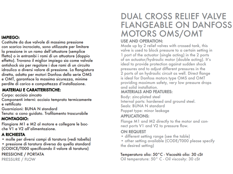 Podwójny zawór przelewowy krzyżowy rozkładany 1/2" BSPP 