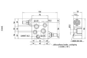 Podwójny zawór przelewowy krzyżowy rozkładany 1/2" BSPP 
