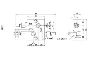 Podwójny zawór przelewowy krzyżowy rozkładany 1/2" BSPP 