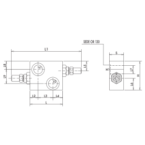 Podwójny zawór przelewowy krzyżowy rozkładany VAU 1/2" B