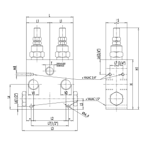 Podwójny zawór przelewowy z anty kawitacją VAUAC 3/8" BSP