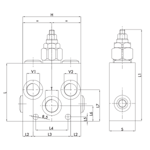 Podwójny zawór przelewowy z anty kawitacją VAA/RU 1/2" BS
