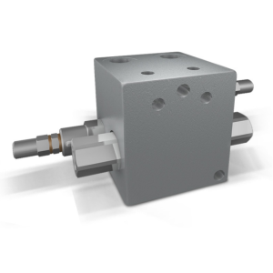 Podwójny zawór przelewowy z pilotowym zaworem zwrotnym VBA