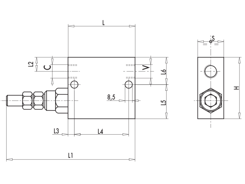Zawór sekwencyjny bezpośredniego działania VS2C 1/4" BSPP