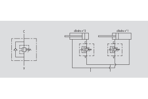 Zawór sekwencyjny VSQAPP 3/8" BSPP, Rozmiar gwintu: 3/8" BS