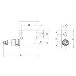 Zawór sekwencyjny VSQAPP 3/8" BSPP, Rozmiar gwintu: 3/8" BS