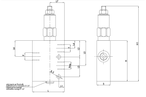 Zawór redukujący ciśnienie VRP 3/8" BSPP, Rozmiar gwintu: