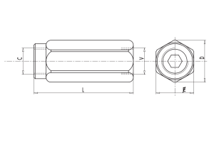 Zawór zwrotny zabezpieczający VU 1/8" BSPP, Rozmiar gwintu